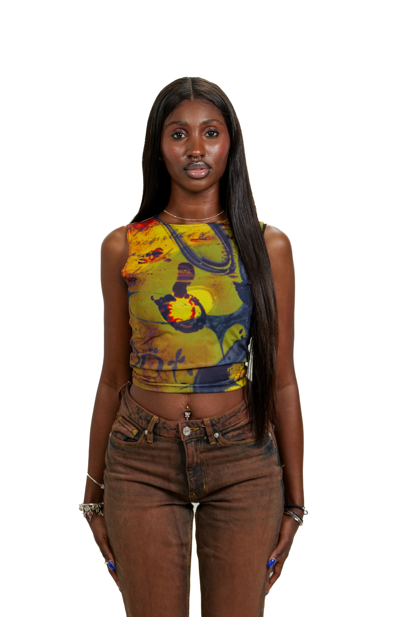 Molten Mirage Mesh Top